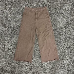 Brown Wide Leg Jeans